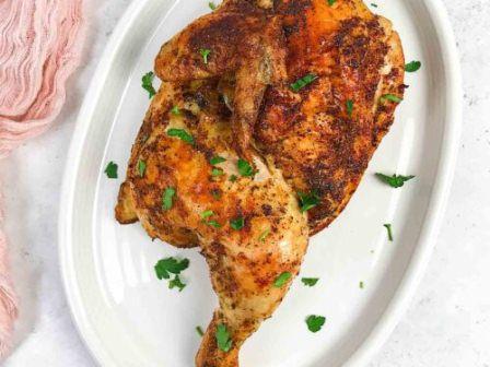 Barbeque half chicken